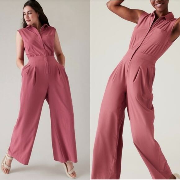 Athleta Pants - Athleta Brooklyn Heights wide-leg jumpsuit size 6